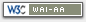 Icono de conformidad con el Nivel Doble-A, de las Directrices de Accesibilidad para el Contenido Web 1.0 del W3C-WAI